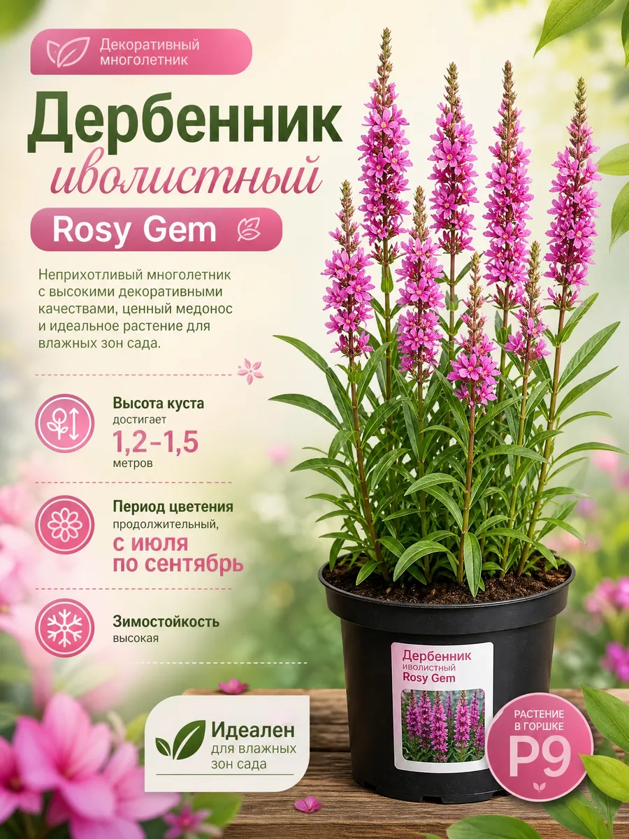 Дербенник Розовый жемчуг саженец многолетний