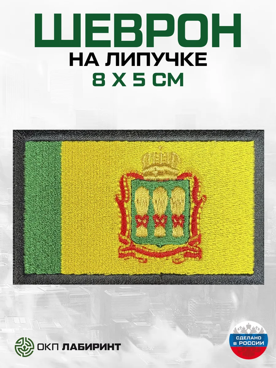Шеврон на липучке, флаг Пензенской области, 58 регион, разм