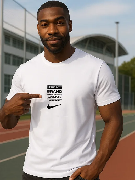 Nike Стильная футболка для тренировок, белый, фото 6