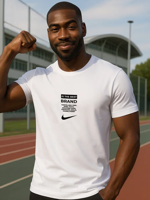 Nike Стильная футболка для тренировок, белый, фото 8