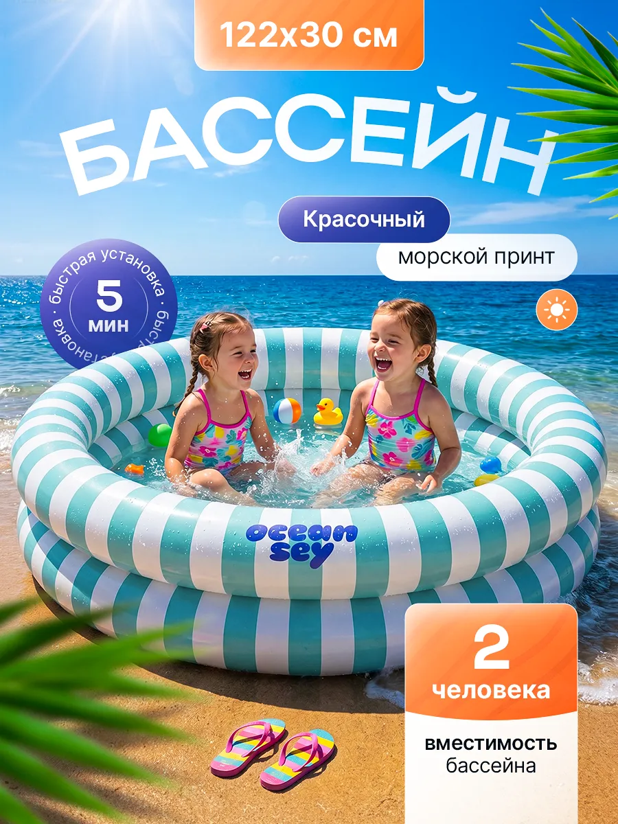 Бассейн надувной детский