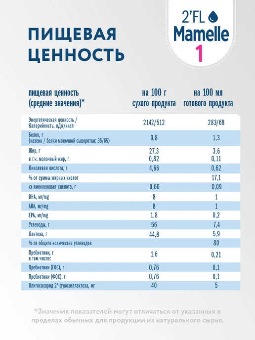 Mamelle Смесь молочная для детей Мамель 2 FL 0-6 300г Х 2 шт, 300 г, 2 шт, фото 3