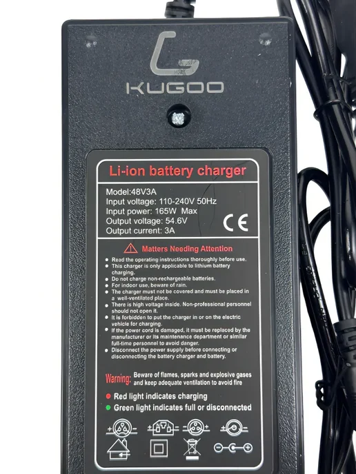 KUGOO Зарядное устройство для Электровелосипеда V5, черный, фото 2