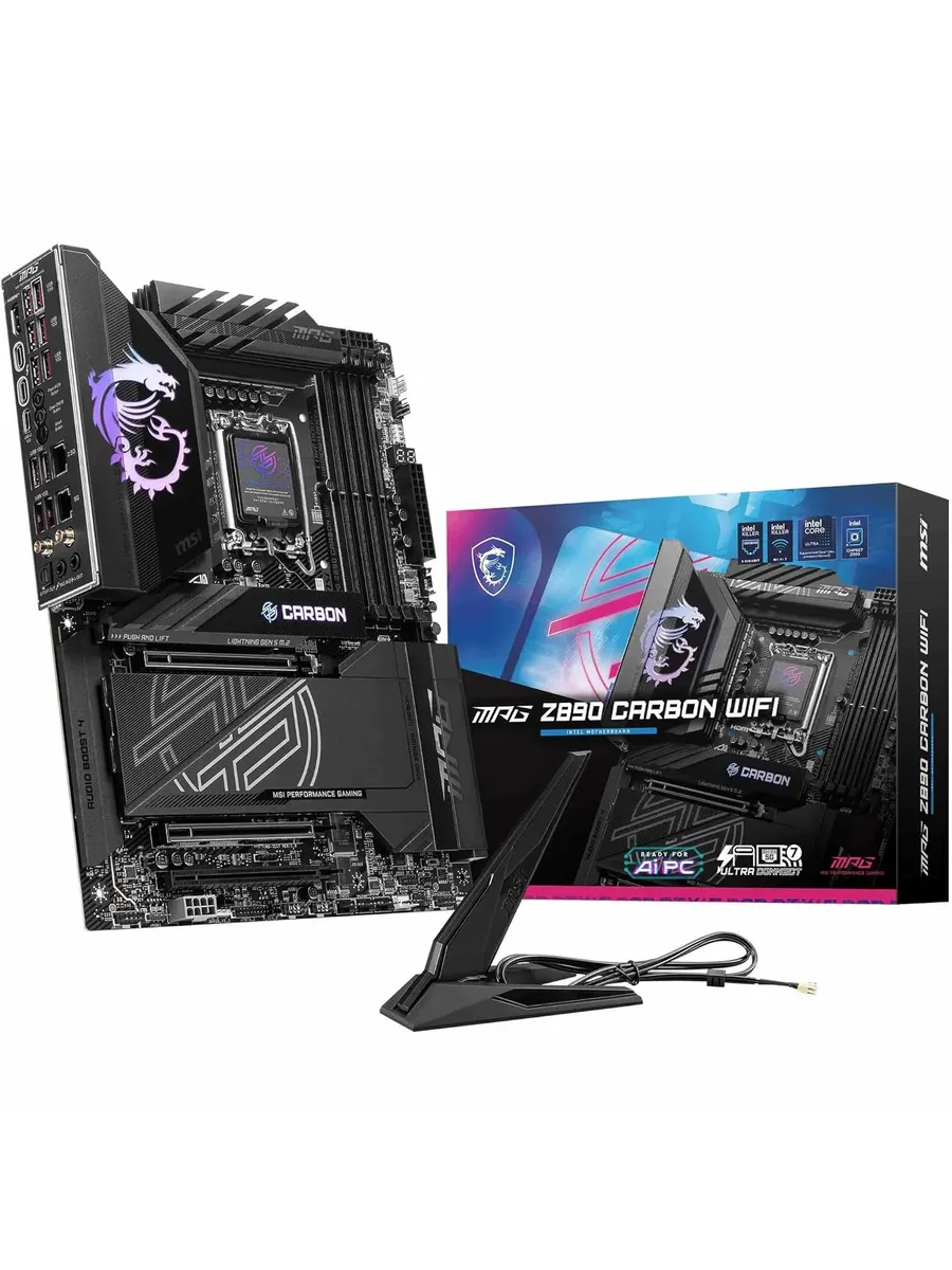 Материнская плата MPG Z890 CARBON Wi-Fi, LGA1851 MSI 964756174 купить за 56 993 ₽ в интернет‑магазине Wildberries