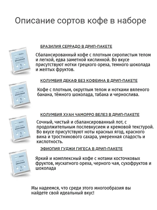 INGRESSO COFFE Набор Кофе в Дрип-пакете «ПроЛето», вариант, фото 3