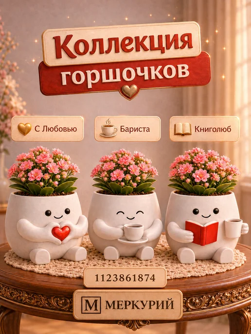 Горшок для цветов кактусов алое и суккулентов, вариант, фото 2