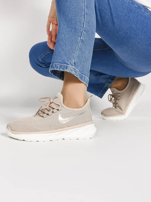 Nike Кроссовки легкие текстильные летние, розовый, фото 3