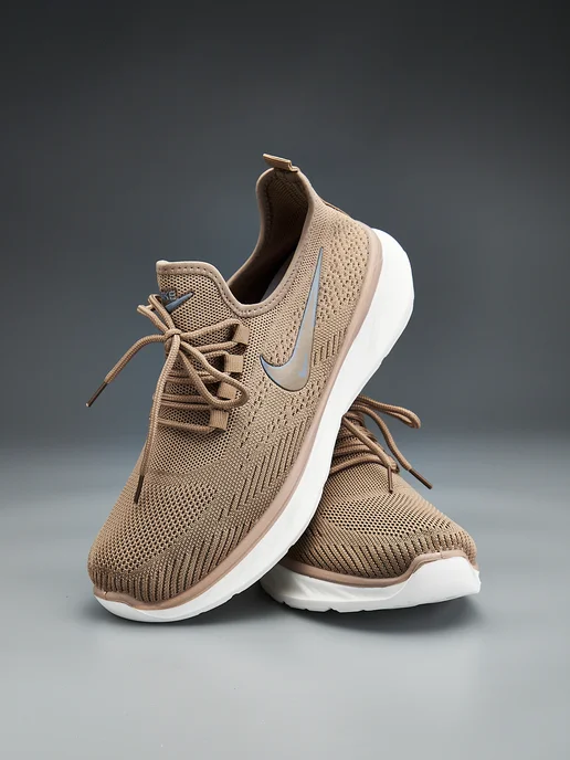 Nike Кроссовки легкие текстильные летние, бежевый