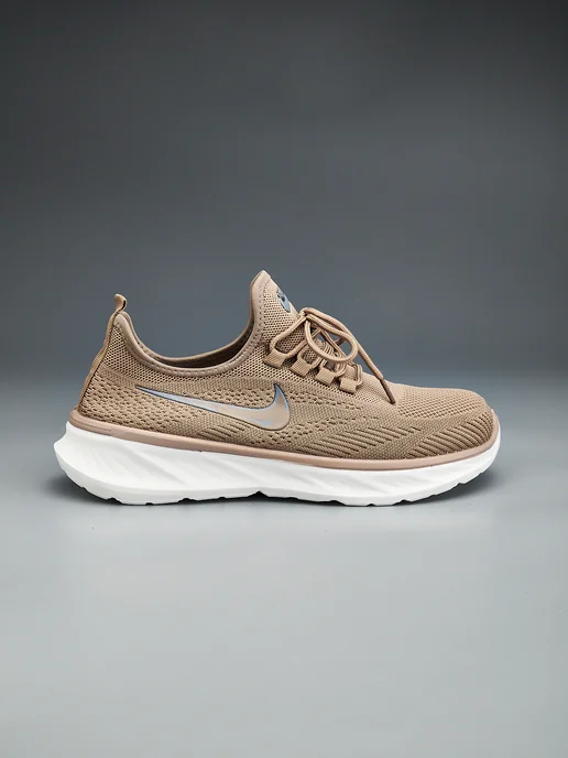 Nike Кроссовки легкие текстильные летние, бежевый, фото 3