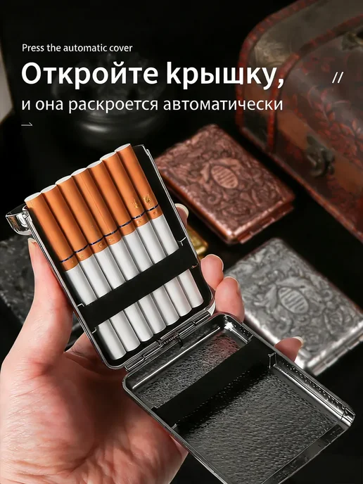 портсигар Острые козырьки, серый, фото 4