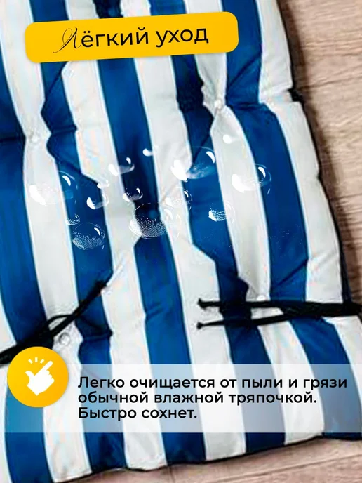 Матрас для шезлонга 55х180см, синий, фото 6