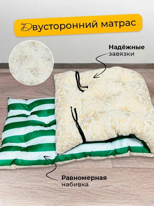 Матрас для шезлонга 55х180см, зеленый, фото 3