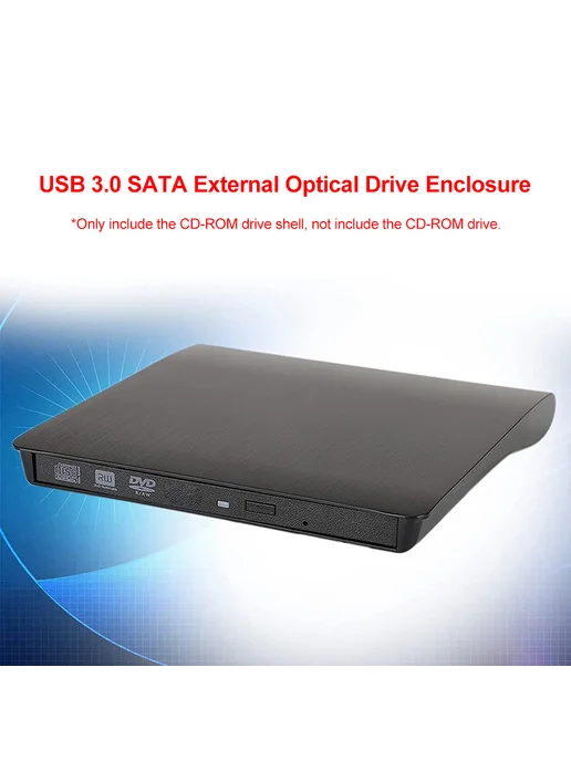 Оптический привод USB 3.0 SATA для дисков, черный, черный, фото 3