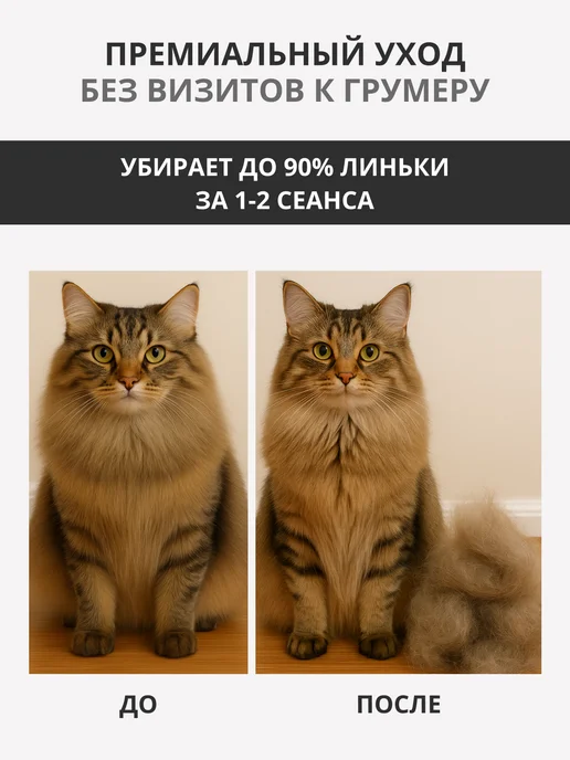 Emotico.Pets Расческа для собак и кошек крупных пород, черный, фото 7