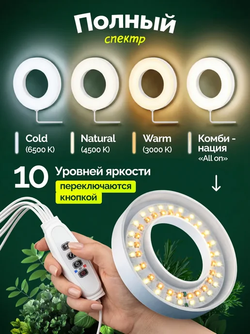 Плюмс Фитолампа для растений полного спектра 20 В, 4Lite, вариант, фото 2