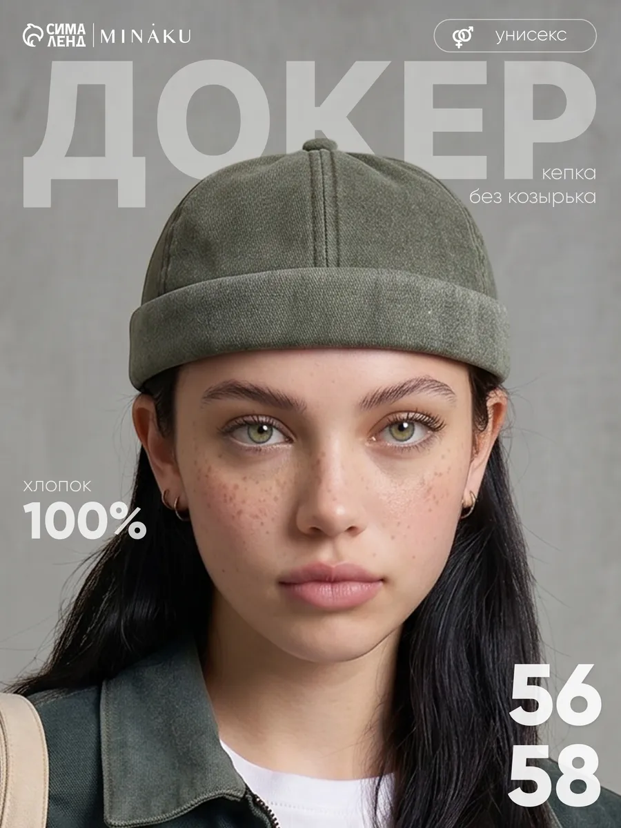 Кепка без козырька Докер