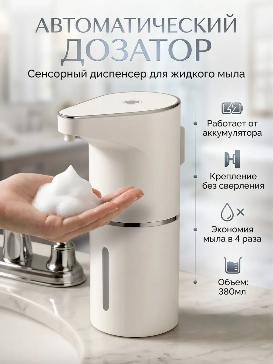 Дозатор для жидкого мыла сенсорный диффузор диспенсер
