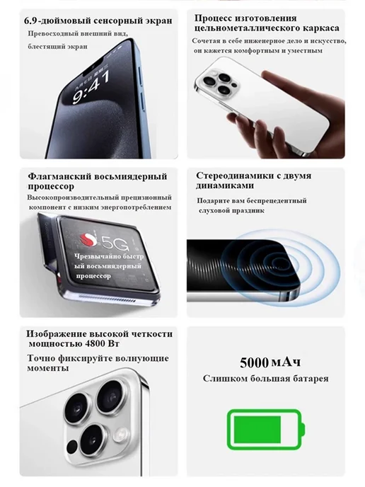 Смартфон 无品牌 15 12/12 ГБ, синий, фото 3