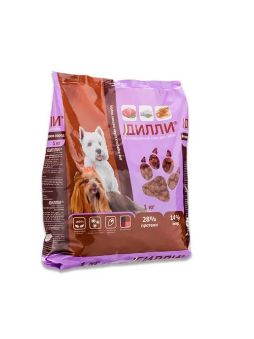 Сухой корм Диллии для собак, мелкие, 1 кг, фото 2