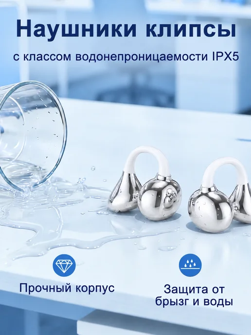 Sonado Наушники клипсы беспроводные, белый, фото 5