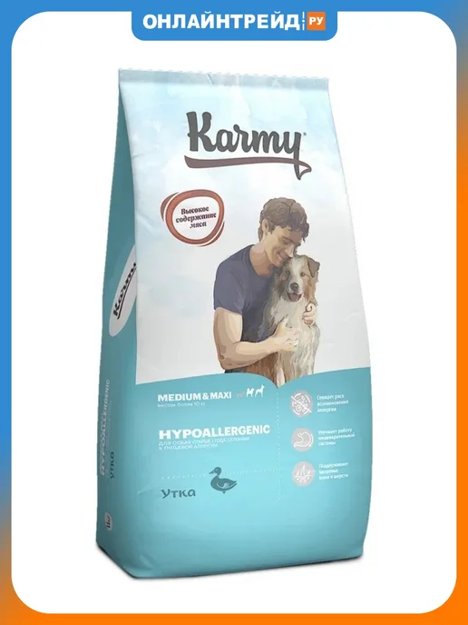 Сухой корм KARMY Hypoallergenic Пор… для собак, крупные, средние, 14,1 кг