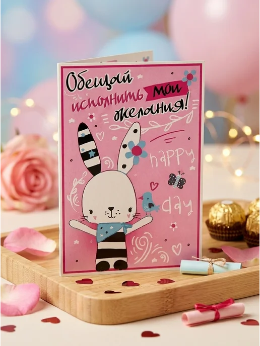 SVESER Открытка,подарочная,прикольная поздравляем, синий