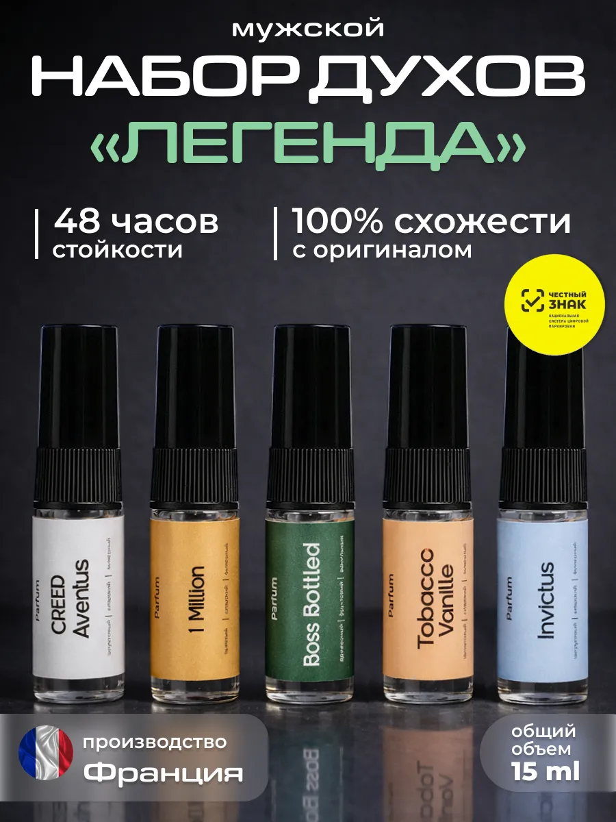 Мужской набор парфюм масляный стойкий 5 шт