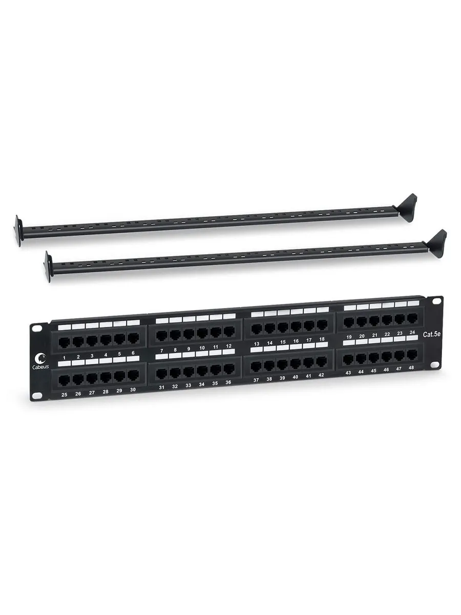 Патч-панель PL-48-CAT.5E-DUAL