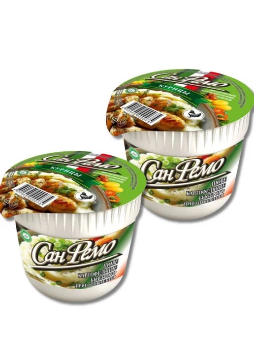 Пюре картофельное быстрого приготовления с курицей 2шт * 35г, 2 шт, 35 г, фото 4