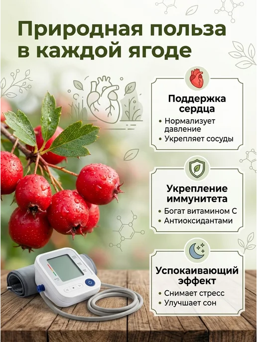 Орехи и Сушки Боярышник сушеный 500 грамм, вариант, фото 2