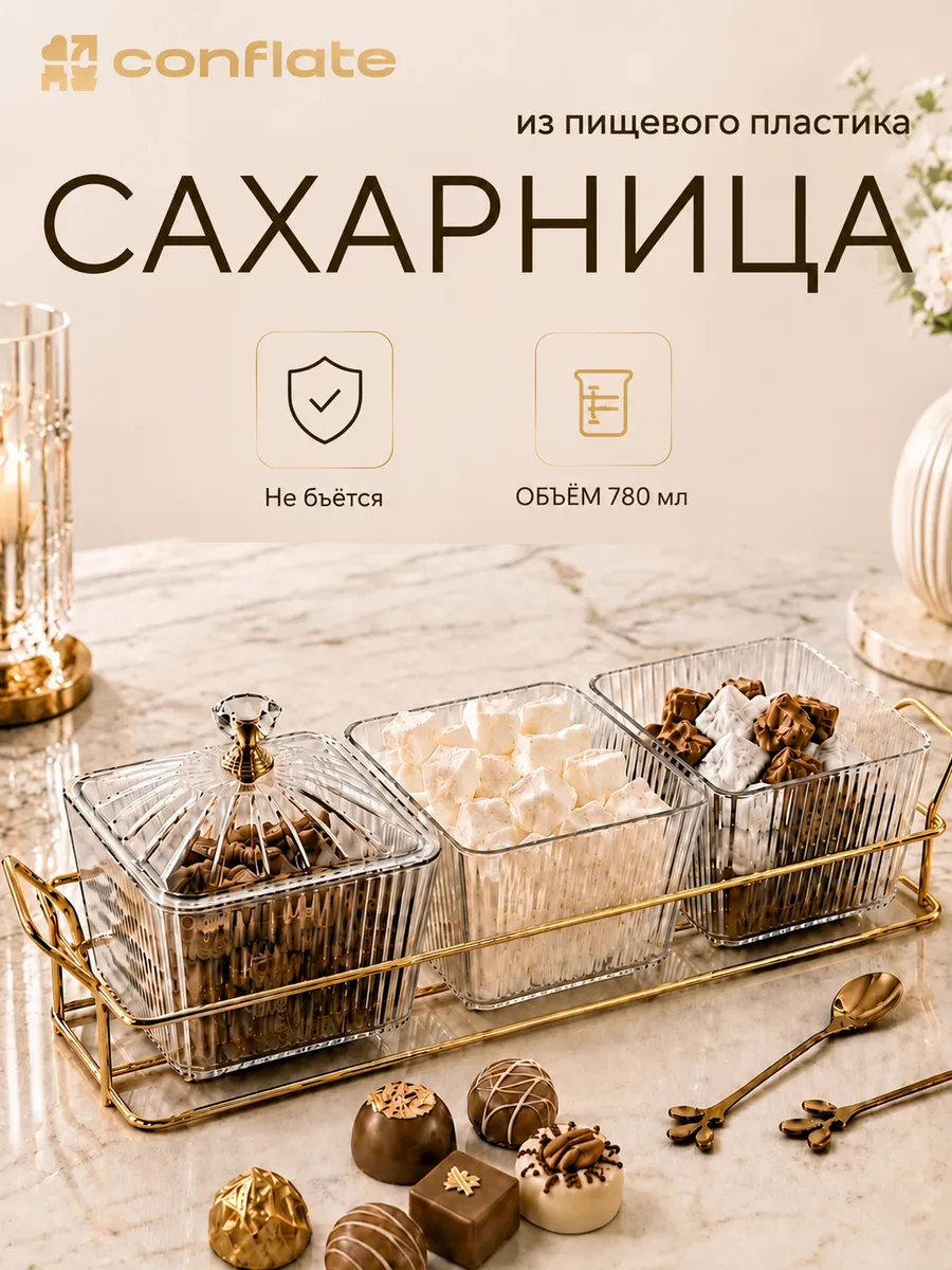 Сахарница и солонка с крышкой набор