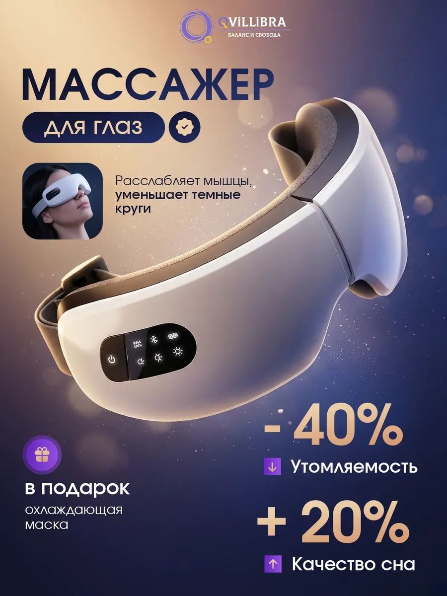 Массажер для глаз электрический с подогревом