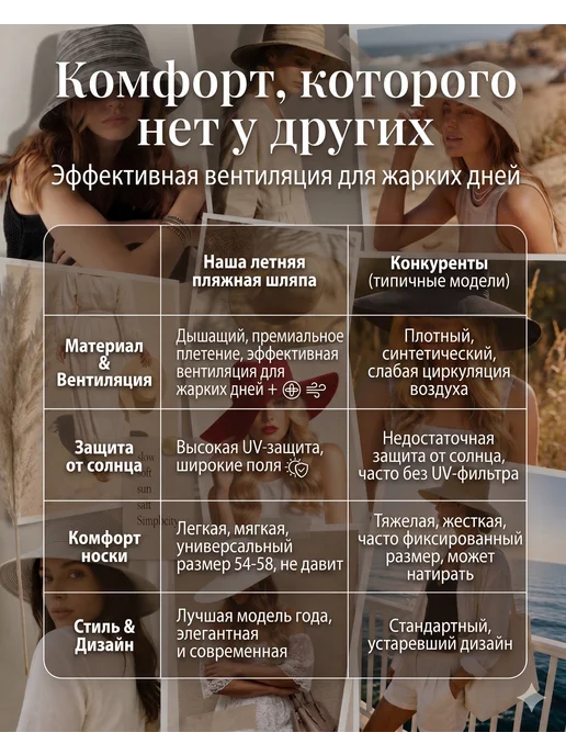 Del Mare Дель Марэ Шляпа пляжная с широкими полями плетеная, серый, фото 8