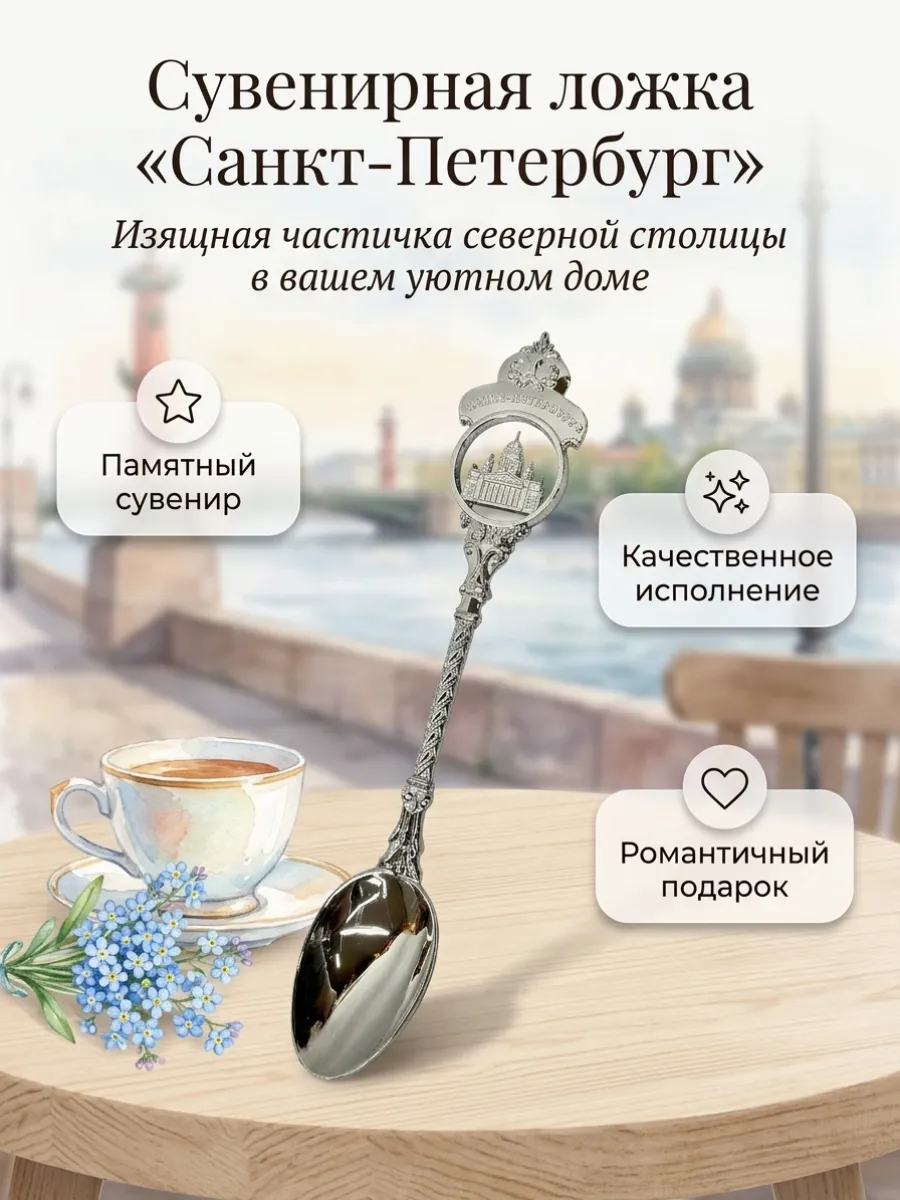 Сувенирная ложка, сувениры "Санкт-Петербург"