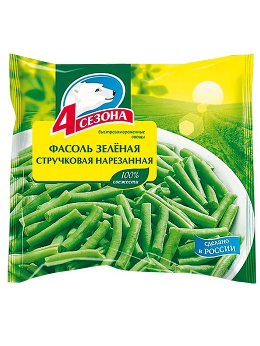 4 Сезона Фасоль стручковая нарезанная зеленая 400 гр, 400 г, фото 2
