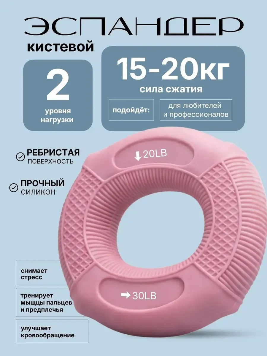 Кистевой эспандер двойной 15-20кг