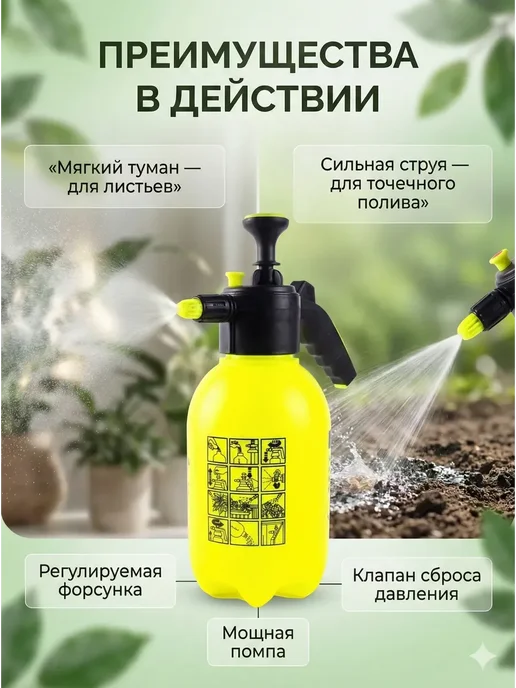 NURAIYM1 Садовый опрыскиватель 2 л с мелким распылением, 2 л, фото 2