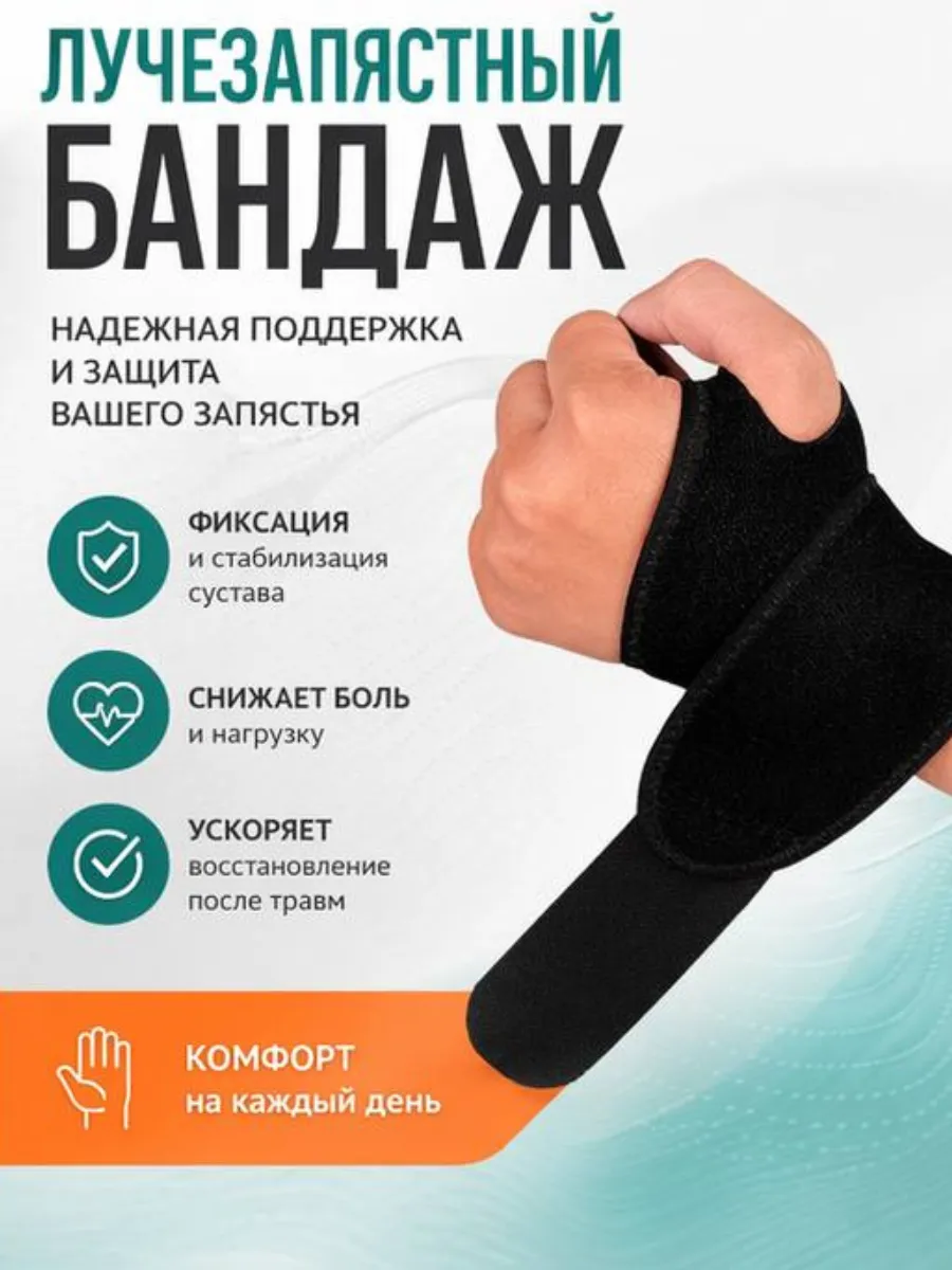Бандаж на запястье при боли растяжении и травмах