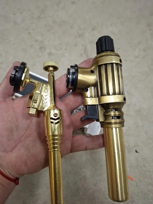 XXX1 Газовая горелка для баллона латунь с пьезоподжигом, вариант, фото 3