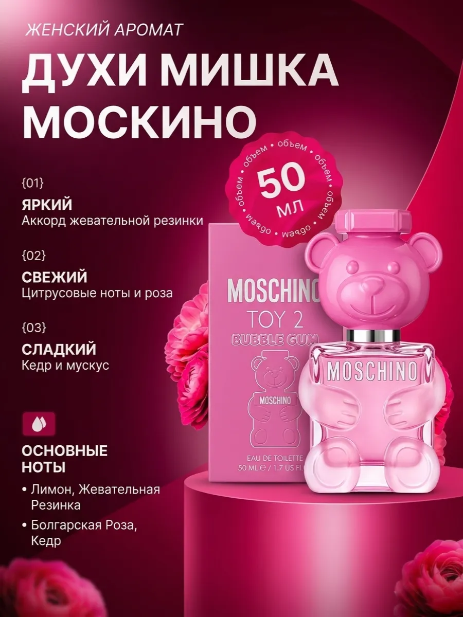 сладкие духи мишка для девочек бабл гам