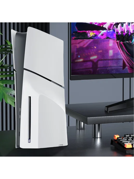 Запасная боковая панель для PS5 Slim Disc, белая, белый, фото 2