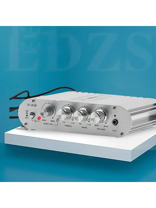 UHEV для ST-838 HiFi усилитель 2.1, мощность 80W*2, серебро, 80 Вт, фото 8