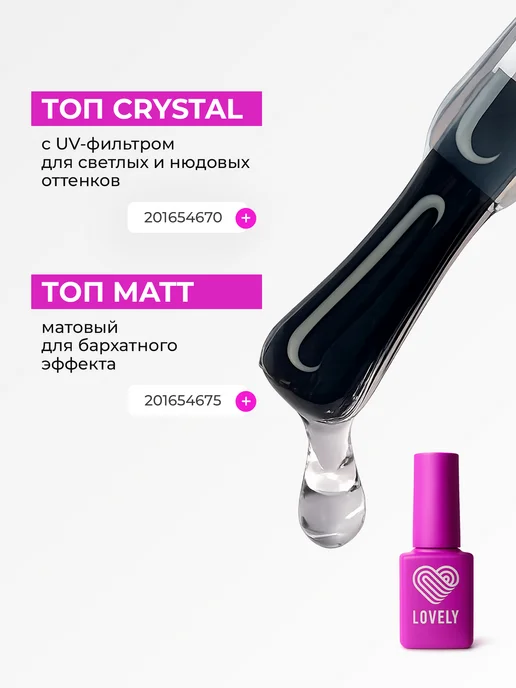 Lovely Nails Гель лак для ногтей бордовый 08, красный, фото 7
