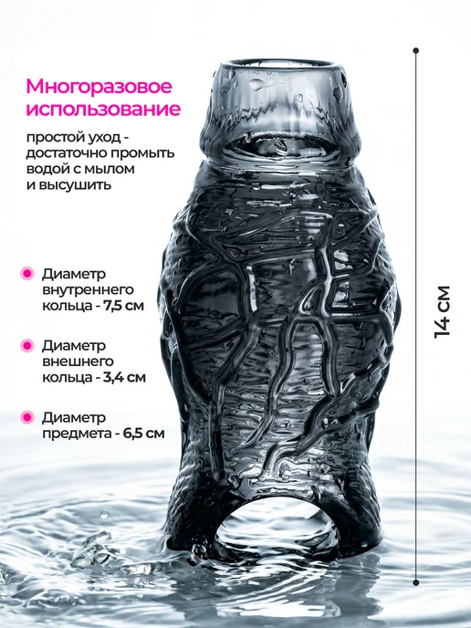 Lixbry Насадка на член секс реалистичная для увеличения пениса 18 +, черный, фото 6
