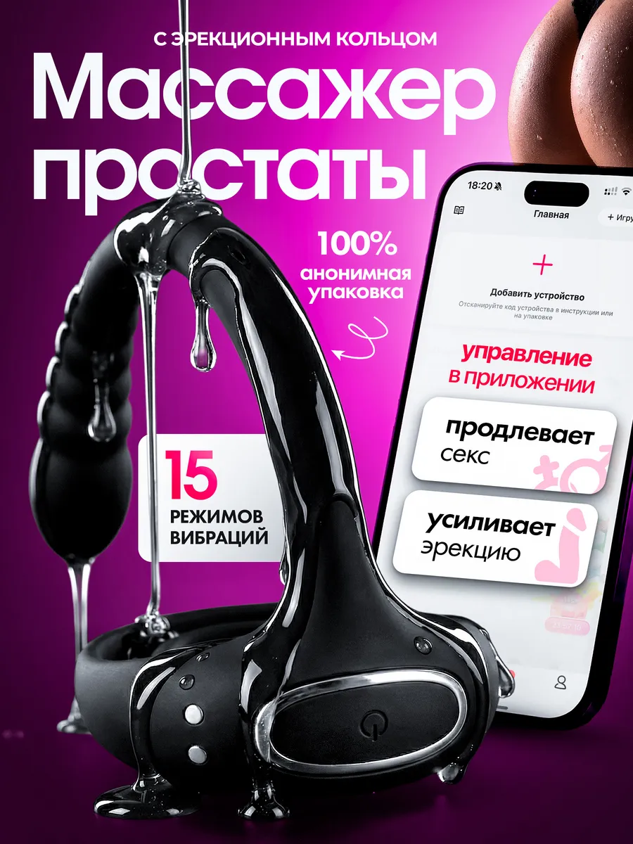 Массажем простаты с эрекционным кольцом