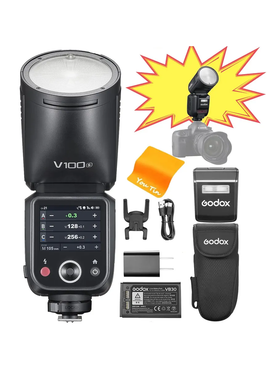 Вспышка Godox V100S TTL для камер Sony