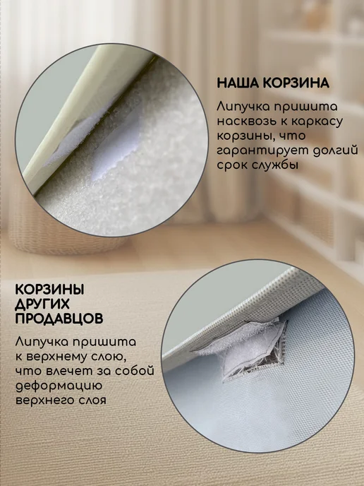 Textile NN Мягкая корзина для хранения игрушек из букле с крышкой, вариант, фото 7