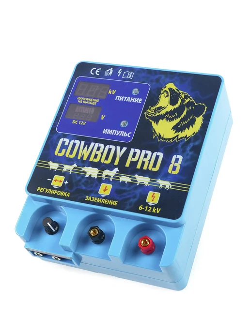 COWBOY PRO Генератор (электропастух) COWBOY PRO-8, сила 8 Дж до 30 км, вариант, фото 3