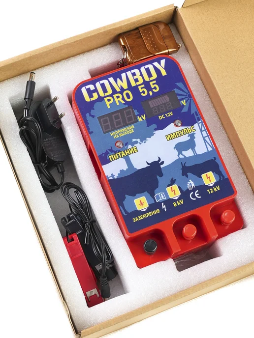 COWBOY PRO Генератор (электропастух) COWBOY PRO-5.5, 5,5 Дж до 20 км, вариант, фото 2