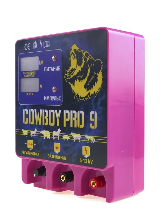 COWBOY PRO Генератор (электропастух) COWBOY PRO-9, сила 9 Дж до 40 км, вариант, фото 3